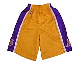 Los Angeles Lakers Yellow Shorts,baseball caps,new era cap wholesale,wholesale hats