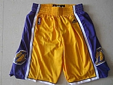 Los Angeles Lakers Yellows Shorts,baseball caps,new era cap wholesale,wholesale hats