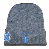 North Carolina Tar Heels #0 Nate Britt Gray College Basketball Knit Hat,baseball caps,new era cap wholesale,wholesale hats