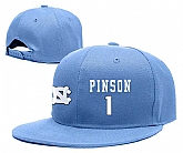 North Carolina Tar Heels #1 Theo Pinson Blue College Basketball Adjustable Hat,baseball caps,new era cap wholesale,wholesale hats