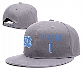 North Carolina Tar Heels #1 Theo Pinson Gray College Basketball Adjustable Hat,baseball caps,new era cap wholesale,wholesale hats