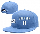 North Carolina Tar Heels #11 Carlos Johnson Blue College Basketball Adjustable Hat,baseball caps,new era cap wholesale,wholesale hats