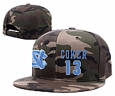 North Carolina Tar Heels #13 Kanler Coker Camo College Basketball Adjustable Hat,baseball caps,new era cap wholesale,wholesale hats