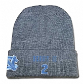 North Carolina Tar Heels #2 Joel Berry II Gray College Basketball Knit Hat,baseball caps,new era cap wholesale,wholesale hats