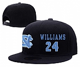 North Carolina Tar Heels #24 Kenny Williams Black College Basketball Adjustable Hat,baseball caps,new era cap wholesale,wholesale hats