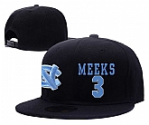 North Carolina Tar Heels #3 Kennedy Meeks Black College Basketball Adjustable Hat,baseball caps,new era cap wholesale,wholesale hats