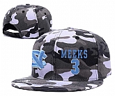 North Carolina Tar Heels #3 Kennedy Meeks Gray Camo College Basketball Adjustable Hat,baseball caps,new era cap wholesale,wholesale hats
