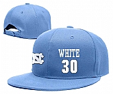 North Carolina Tar Heels #30 Stilman White Blue College Basketball Adjustable Hat,baseball caps,new era cap wholesale,wholesale hats