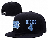 North Carolina Tar Heels #4 Isaiah Hicks Black College Basketball Adjustable Hat,baseball caps,new era cap wholesale,wholesale hats