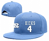 North Carolina Tar Heels #4 Isaiah Hicks Blue College Basketball Adjustable Hat,baseball caps,new era cap wholesale,wholesale hats