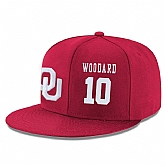 Oklahoma Sooners #10 Jordan Woodard Red Adjustable Hat