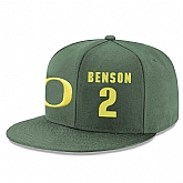 Oregon Ducks #2 Casey Benson Green College Basketball Adjustable Hat,baseball caps,new era cap wholesale,wholesale hats