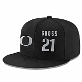 Oregon Ducks #21 Evan Gross Black College Basketball Adjustable Hat,baseball caps,new era cap wholesale,wholesale hats