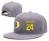 Oregon Ducks #24 Dillon Brooks Gray College Basketball Adjustable Hat,baseball caps,new era cap wholesale,wholesale hats
