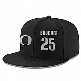Oregon Ducks #25 Chris Boucher Black College Basketball Adjustable Hat,baseball caps,new era cap wholesale,wholesale hats