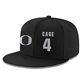 Oregon Ducks #4 M.J. Cage Black College Basketball Adjustable Hat,baseball caps,new era cap wholesale,wholesale hats