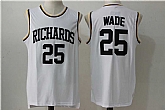 Richardson High School #25 Dwyane Wade White Basketball Stitched Jersey,baseball caps,new era cap wholesale,wholesale hats