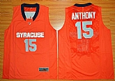 Syracuse University #15 Carmelo Anthony Orange Basketball College Stitched Jersey,baseball caps,new era cap wholesale,wholesale hats
