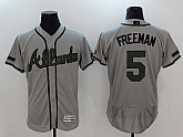 Atlanta Braves #5 Freddie Freeman Gray 2017 Memorial Day Flexbase Stitched Jersey,baseball caps,new era cap wholesale,wholesale hats