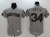 Boston Red Sox #34 David Ortiz Gray 2017 Memorial Day Flexbase Stitched Jersey,baseball caps,new era cap wholesale,wholesale hats