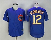 Chicago Cubs #12 Kyle Schwarber Blue World Series Champions New Cool Base Stitched Jersey,baseball caps,new era cap wholesale,wholesale hats