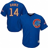 Chicago Cubs #14 Ernie Banks Blue World Series Champions Gold Program New Cool Base Stitched Jersey JiaSu,baseball caps,new era cap wholesale,wholesale hats