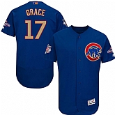Chicago Cubs #17 Mark Grace Blue World Series Champions Gold Program Flexbase Stitched Jersey JiaSu,baseball caps,new era cap wholesale,wholesale hats