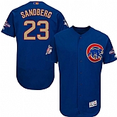 Chicago Cubs #23 Ryne Sandberg Blue World Series Champions Gold Program Flexbase Stitched Jersey JiaSu,baseball caps,new era cap wholesale,wholesale hats