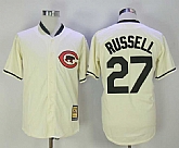 Chicago Cubs #27 Addison Russell Cream Throwback Stitched Jersey,baseball caps,new era cap wholesale,wholesale hats