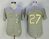 Chicago Cubs #27 Addison Russell Gray World Series Champions Flexbase Stitched Jersey,baseball caps,new era cap wholesale,wholesale hats