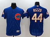 Chicago Cubs #44 Anthony Rizzo Blue World Series Champions Gold Program Flexbase Stitched Jersey,baseball caps,new era cap wholesale,wholesale hats