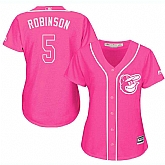 Glued Women's Baltimore Orioles #5 Brooks Robinson Pink New Cool Base Jersey WEM,baseball caps,new era cap wholesale,wholesale hats