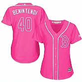 Glued Women's Boston Red Sox #40 Andrew Benintendi Pink New Cool Base Jersey WEM,baseball caps,new era cap wholesale,wholesale hats
