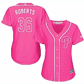 Glued Women's Philadelphia Phillies #36 Robin Roberts Pink New Cool Base Jersey WEM,baseball caps,new era cap wholesale,wholesale hats