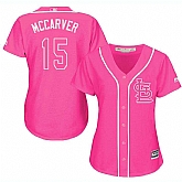 Glued Women's St. Louis Cardinals #15 Tim McCarver Pink New Cool Base Jersey WEM,baseball caps,new era cap wholesale,wholesale hats