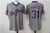 New York Mets #31 Mike Piazza Gray New Cool Base Cooperstown Collection Stitched Jersey,baseball caps,new era cap wholesale,wholesale hats