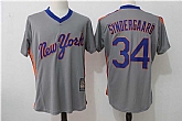 New York Mets #34 Noah Syndergaard Gray New Cool Base Cooperstown Collection Stitched Jersey,baseball caps,new era cap wholesale,wholesale hats