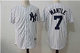 New York Yankees #7 Mickey Mantle White New Cool Base Stitched Jersey,baseball caps,new era cap wholesale,wholesale hats