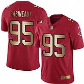 Nike Limited Atlanta Falcons #95 Jonathan Babineaux Red Gold Color Rush Jersey Dingwo,baseball caps,new era cap wholesale,wholesale hats