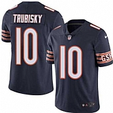 Nike Limited Chicago Bears #10 Mitchell Trubisky Navy Color Rush Jersey Dingwo,baseball caps,new era cap wholesale,wholesale hats