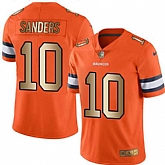 Nike Limited Denver Broncos #10 Emmanuel Sanders Orange Gold Color Rush Jersey Dingwo,baseball caps,new era cap wholesale,wholesale hats