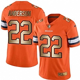 Nike Limited Denver Broncos #22 C.J. Anderson Orange Gold Color Rush Jersey Dingwo,baseball caps,new era cap wholesale,wholesale hats
