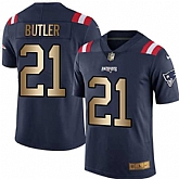 Nike Limited New England Patriots #21 Malcolm Butler Navy Gold Color Rush Jersey Dingwo,baseball caps,new era cap wholesale,wholesale hats