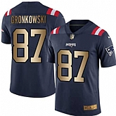 Nike Limited New England Patriots #87 Rob Gronkowski Navy Gold Color Rush Jersey Dingwo,baseball caps,new era cap wholesale,wholesale hats