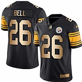 Nike Limited Pittsburgh Steelers #26 Le'Veon Bell Black Gold Color Rush Jersey Dingwo,baseball caps,new era cap wholesale,wholesale hats