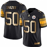 Nike Limited Pittsburgh Steelers #50 Ryan Shazier Black Gold Color Rush Jersey Dingwo,baseball caps,new era cap wholesale,wholesale hats
