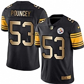 Nike Limited Pittsburgh Steelers #53 Maurkice Pouncey Black Gold Color Rush Jersey Dingwo,baseball caps,new era cap wholesale,wholesale hats