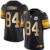 Nike Limited Pittsburgh Steelers #84 Antonio Brown Black Gold Color Rush Jersey Dingwo,baseball caps,new era cap wholesale,wholesale hats