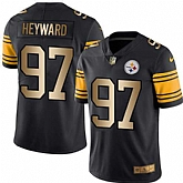 Nike Limited Pittsburgh Steelers #97 Cameron Heyward Black Gold Color Rush Jersey Dingwo,baseball caps,new era cap wholesale,wholesale hats