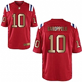 Nike New England Patriots #10 Jimmy Garoppolo Red Gold Game Jersey Dingwo,baseball caps,new era cap wholesale,wholesale hats